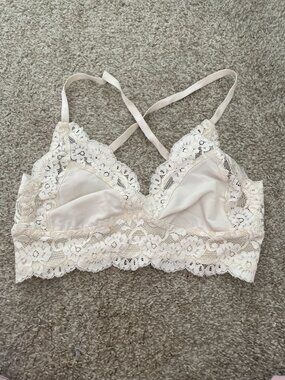 Les Coquines Lace Bralette White, Dainty Fairy Angel Festival Brazier, Sz Small
